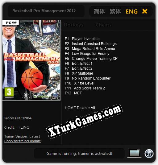 Basketball Pro Management 2012: Trainer +12 [v1.6]
