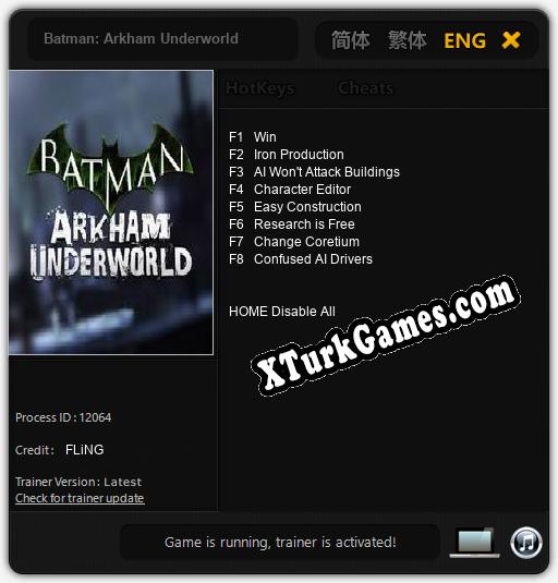 Batman: Arkham Underworld: Cheats, Trainer +8 [FLiNG]