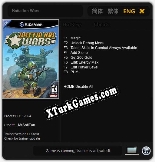 Battalion Wars: Cheats, Trainer +8 [MrAntiFan]