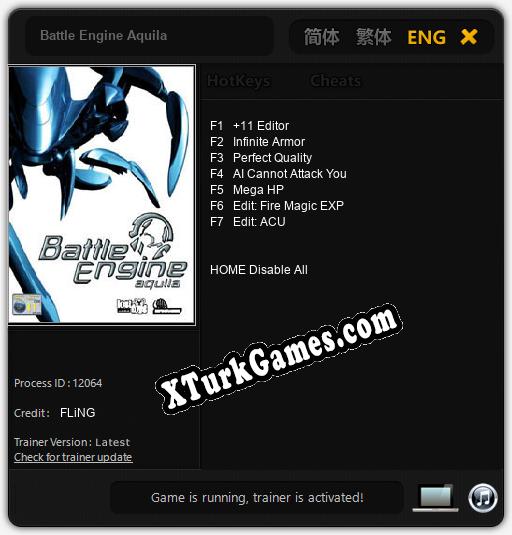 Battle Engine Aquila: Trainer +7 [v1.5]