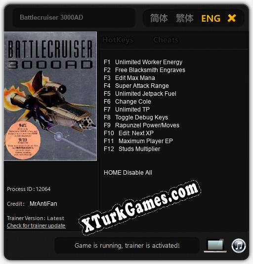 Battlecruiser 3000AD: Cheats, Trainer +12 [MrAntiFan]