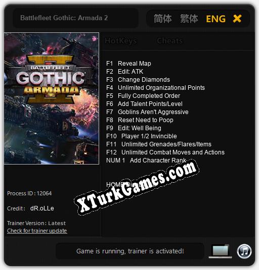 Battlefleet Gothic: Armada 2: Trainer +13 [v1.2]