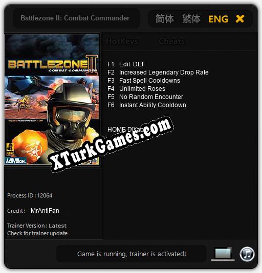 Battlezone II: Combat Commander: Trainer’ı (V1.0.87)