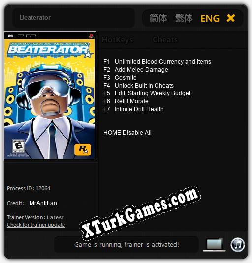 Beaterator: Cheats, Trainer +7 [MrAntiFan]