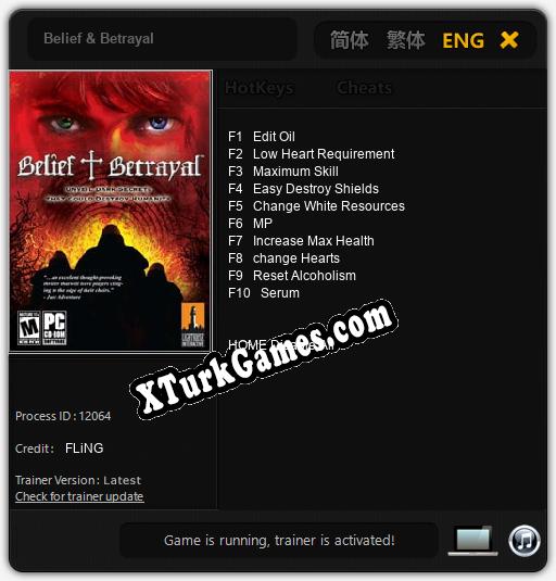 Belief & Betrayal: Cheats, Trainer +10 [FLiNG]