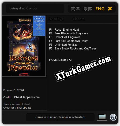 Betrayal at Krondor: Trainer +6 [v1.5]