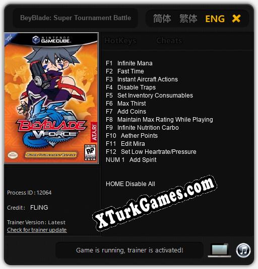 BeyBlade: Super Tournament Battle: Trainer’ı (V1.0.96)