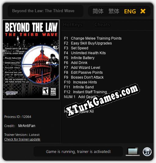 Beyond the Law: The Third Wave: Cheats, Trainer +13 [MrAntiFan]
