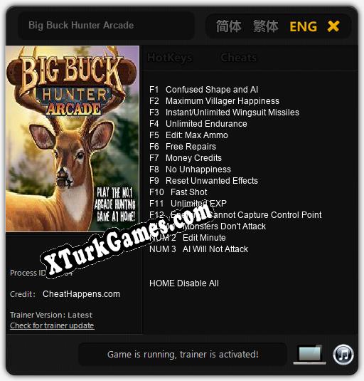 Big Buck Hunter Arcade: Trainer’ı (V1.0.62)