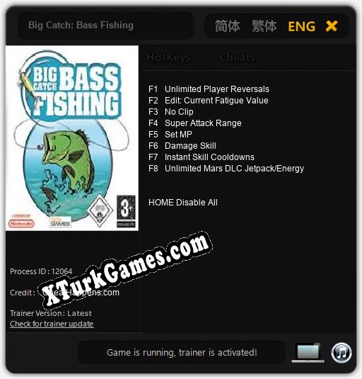 Big Catch: Bass Fishing: Trainer’ı (V1.0.31)