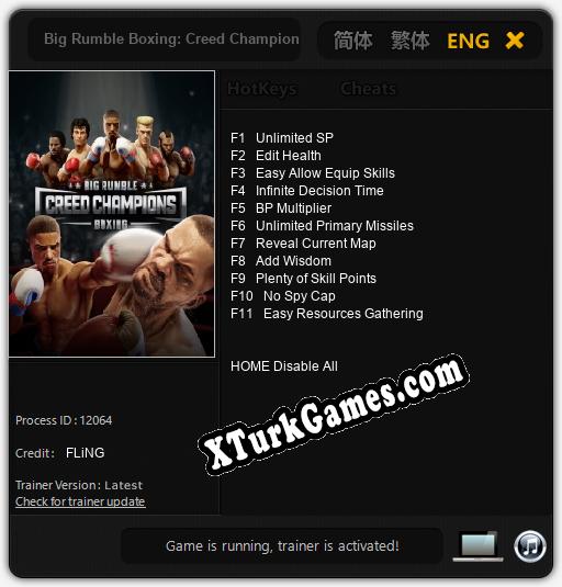 Big Rumble Boxing: Creed Champions: Trainer +11 [v1.1]