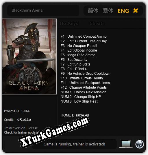 Blackthorn Arena: Trainer +15 [v1.3]
