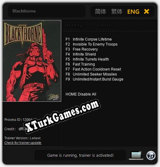 İçin Trainer’ı Çıktı Blackthorne [v1.0.3]