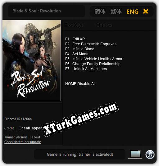 Blade & Soul: Revolution: Cheats, Trainer +7 [CheatHappens.com]