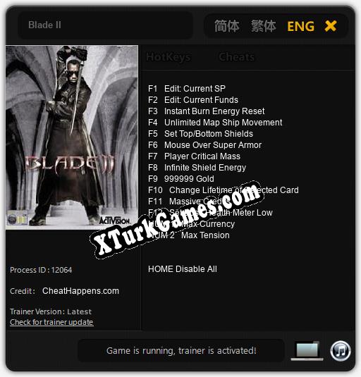 Blade II: Cheats, Trainer +14 [CheatHappens.com]