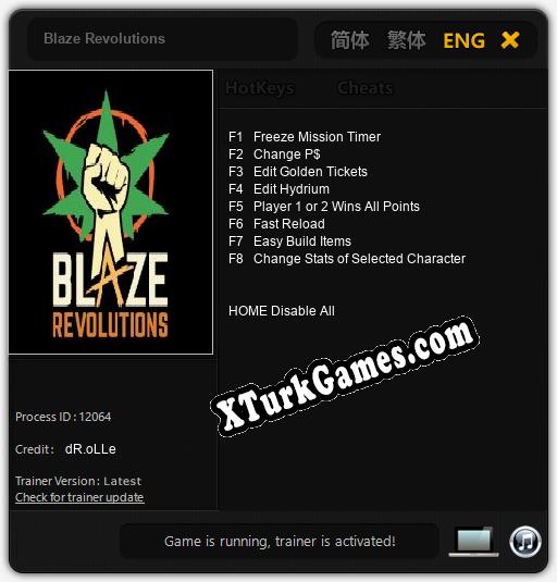 Blaze Revolutions: Trainer +8 [v1.5]