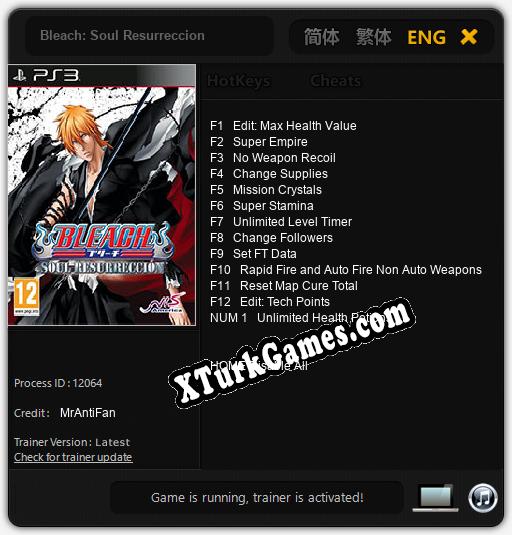 Bleach: Soul Resurreccion: Trainer +13 [v1.6]