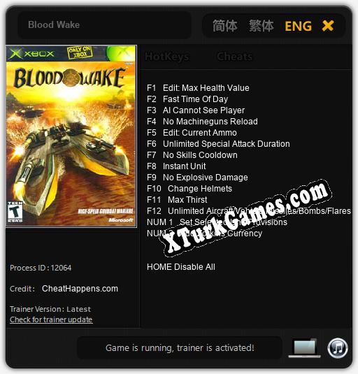 İçin Trainer’ı Çıktı Blood Wake [v1.0.3]