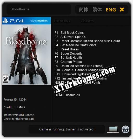Bloodborne: Trainer +13 [v1.5]