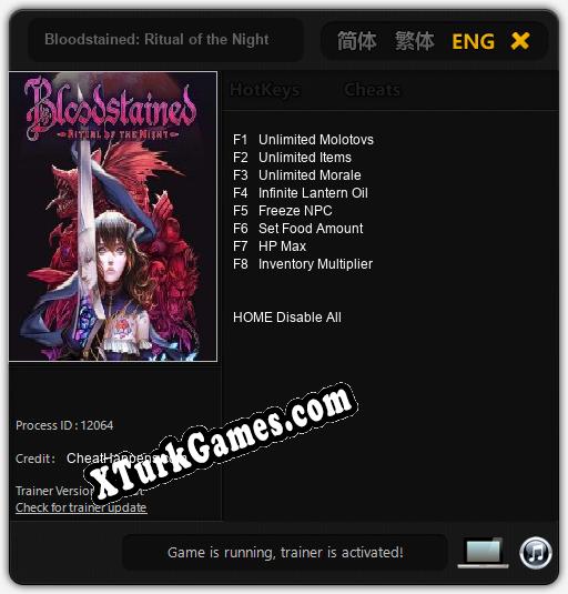 Bloodstained: Ritual of the Night: Cheats, Trainer +8 [CheatHappens.com]