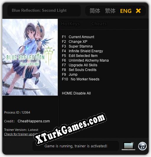 Blue Reflection: Second Light: Trainer +10 [v1.1]