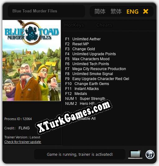Blue Toad Murder Files: Trainer +14 [v1.6]