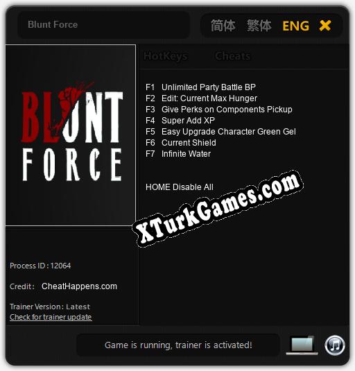 İçin Trainer’ı Çıktı Blunt Force [v1.0.4]