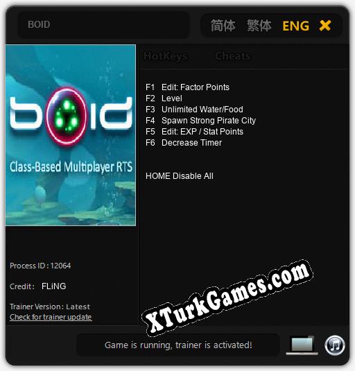 BOID: Trainer +6 [v1.2]