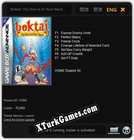 Boktai: The Sun is in Your Hand: Trainer’ı (V1.0.43)