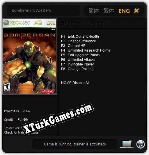 İçin Trainer’ı Çıktı Bomberman: Act Zero [v1.0.2]