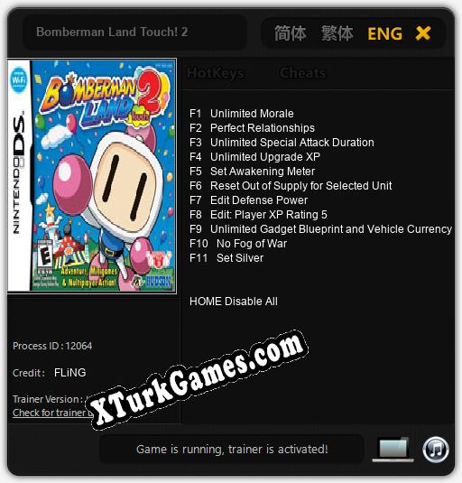 Bomberman Land Touch! 2: Cheats, Trainer +11 [FLiNG]