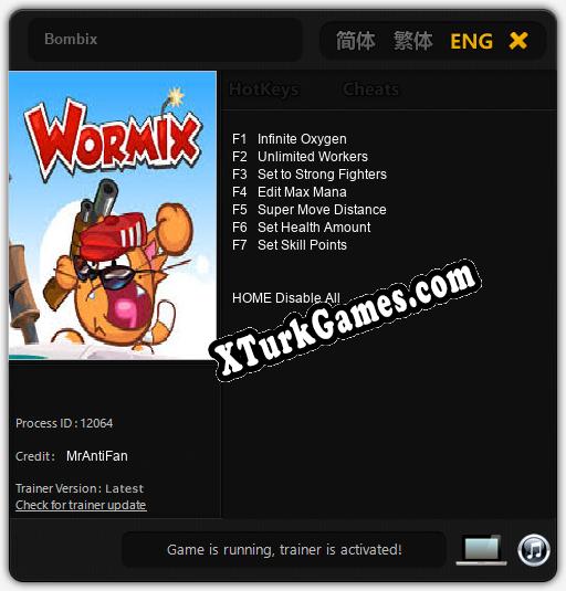 İçin Trainer’ı Çıktı Bombix [v1.0.1]