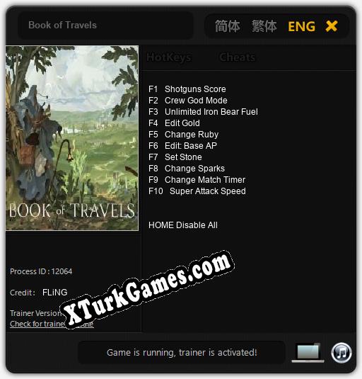 Book of Travels: Trainer +10 [v1.5]