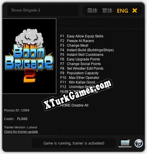 Boom Brigade 2: Trainer +13 [v1.8]