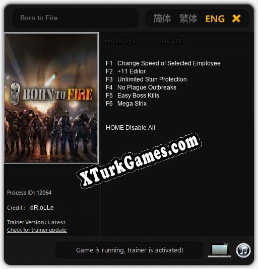Born to Fire: Trainer +6 [v1.4]