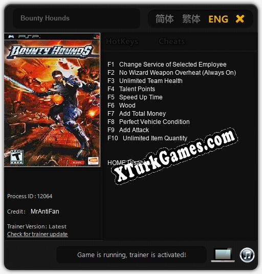 Bounty Hounds: Trainer’ı (V1.0.45)