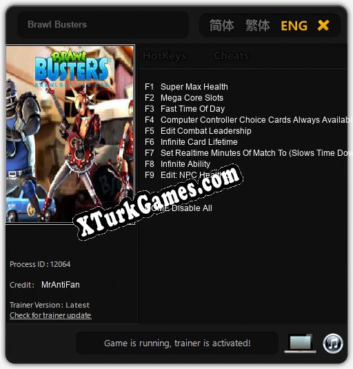 Brawl Busters: Trainer’ı (V1.0.19)
