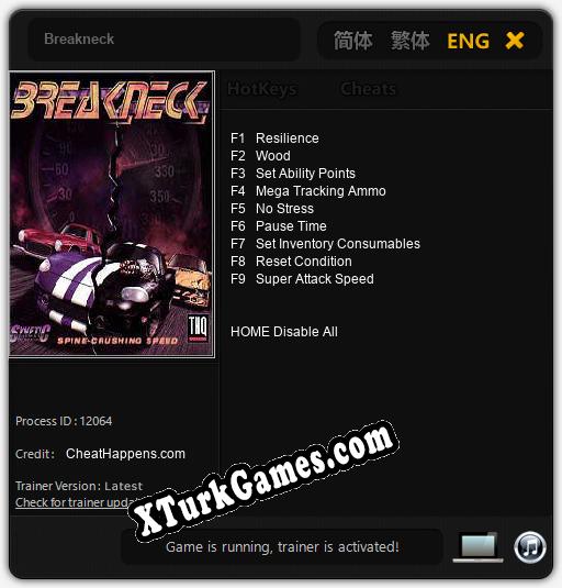 Breakneck: Cheats, Trainer +9 [CheatHappens.com]