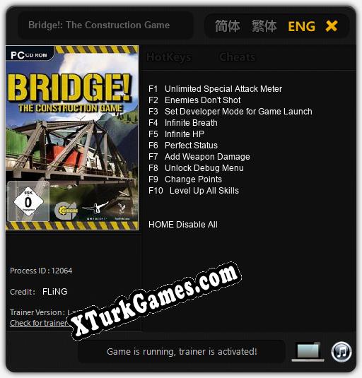 Bridge!: The Construction Game: Trainer +10 [v1.3]