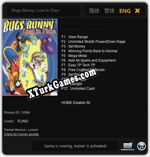 Bugs Bunny: Lost in Time: Trainer’ı (V1.0.81)