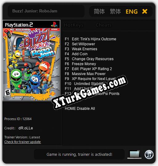 İçin Trainer’ı Çıktı Buzz! Junior: RoboJam [v1.0.2]