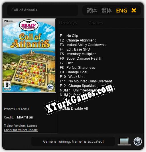 Call of Atlantis: Trainer’ı (V1.0.74)