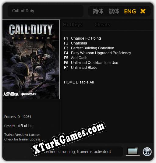 Call of Duty: Cheats, Trainer +7 [dR.oLLe]