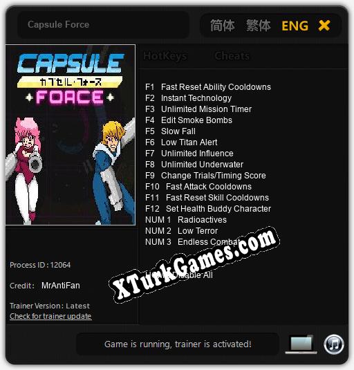 Capsule Force: Trainer’ı (V1.0.84)