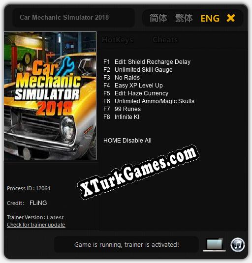 Car Mechanic Simulator 2018: Trainer +8 [v1.7]