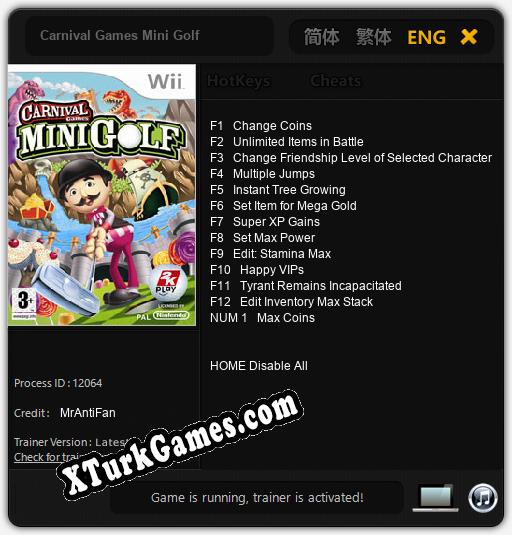 Carnival Games Mini Golf: Cheats, Trainer +13 [MrAntiFan]