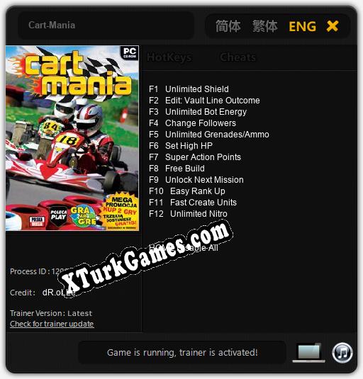 Cart-Mania: Cheats, Trainer +12 [dR.oLLe]