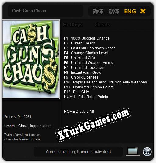 Cash Guns Chaos: Trainer’ı (V1.0.15)