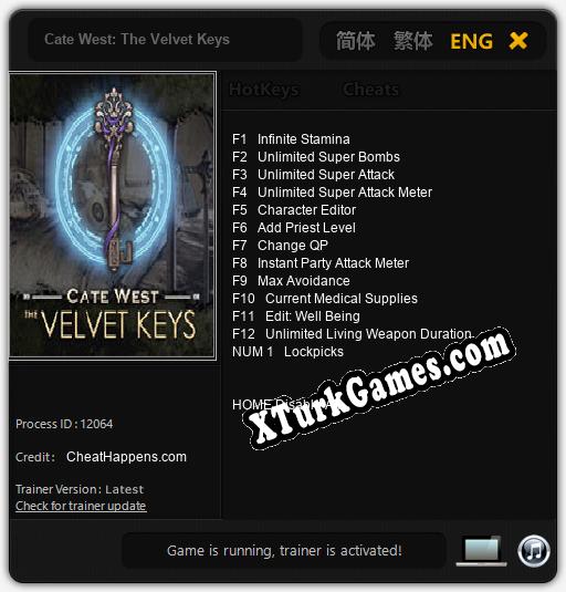 Cate West: The Velvet Keys: Trainer’ı (V1.0.14)