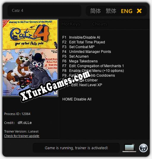 İçin Trainer’ı Çıktı Catz 4 [v1.0.4]